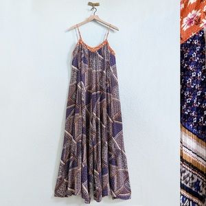 Bohemian Blue and Orange Jumpsuit